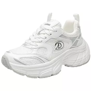 Кроссовки женские толстые низкие Dusto, серебряный