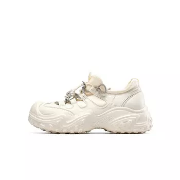 Кроссовки женские толстые низкие Eblan, бежевый