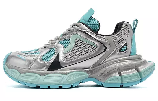 Кроссовки женские толстые низкие Eblan, серый/синий