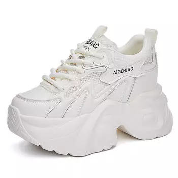 Кроссовки женские толстые низкие Egger Bird, цвет Beige [Mesh Style]