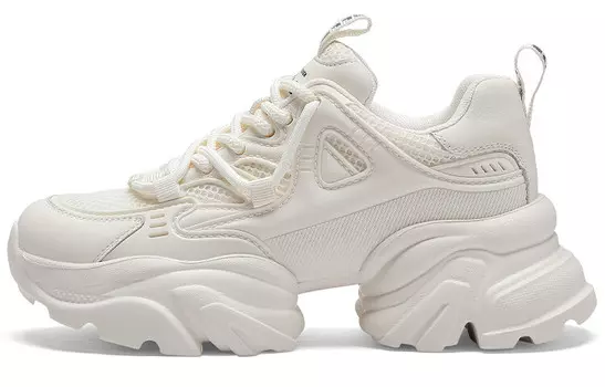 Кроссовки женские толстые низкие Elle, белый