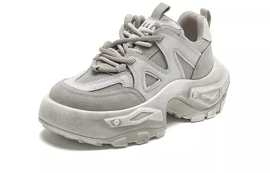 Кроссовки женские толстые низкие Elle, серый