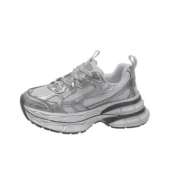 Кроссовки женские толстые низкие Ewed, цвет White Silver