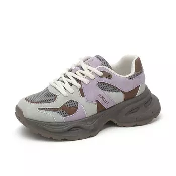 Кроссовки женские толстые низкие Exull Q, коричневый