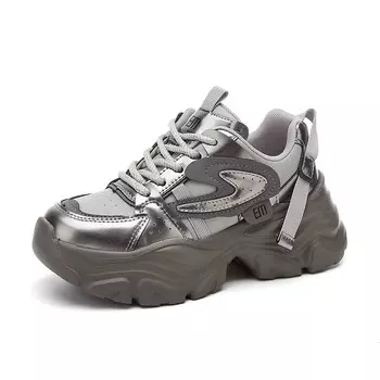 Кроссовки женские толстые низкие Exull Q, темно-серый