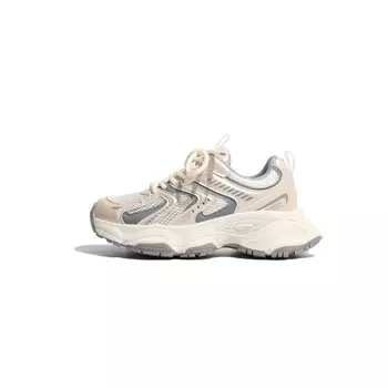 Кроссовки женские толстые низкие Fannaishi, цвет White Gray