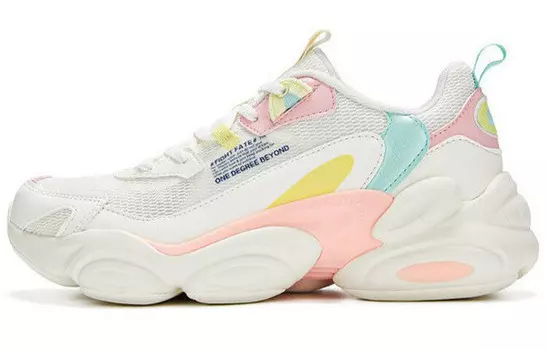 Кроссовки женские толстые низкие Feather White/Tender Peach Powder 361°