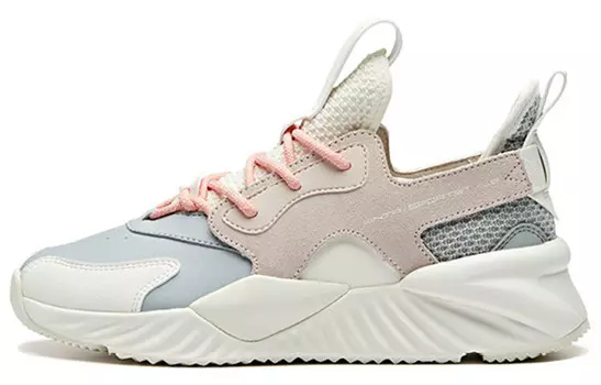 Кроссовки женские толстые низкие Fog Ash/lotus Ash/ivory White/powder Anta