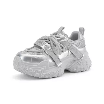 Кроссовки женские толстые низкие Gemeiq, черный