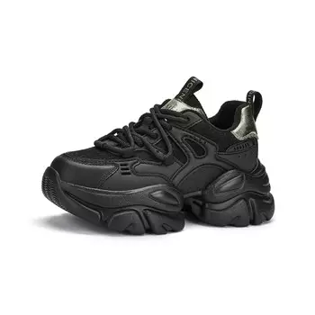 Кроссовки женские толстые низкие Gemeiq, цвет Khaki Fleece-lined