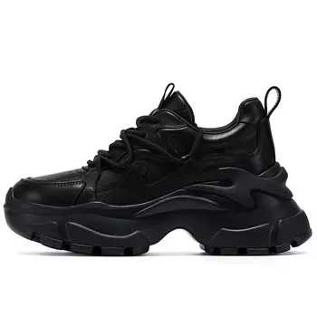 Кроссовки женские толстые низкие Gg-Cc, черный