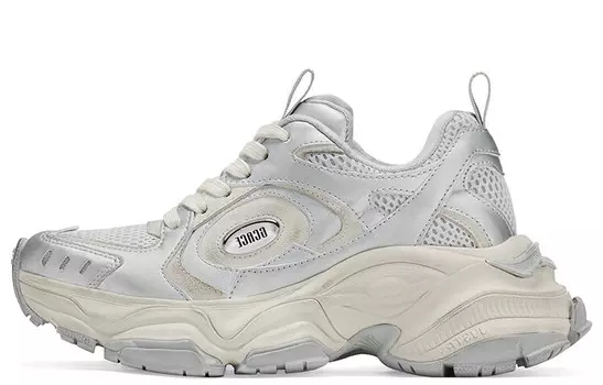 Кроссовки женские толстые низкие Gg-Cc, серебряный