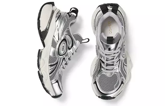 Кроссовки женские толстые низкие Gg-Cc, серебряный