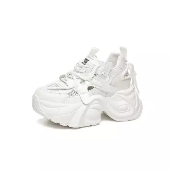 Кроссовки женские толстые низкие Golden Silk Rabbit, цвет Apricot