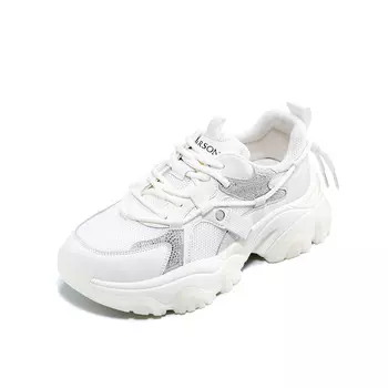 Кроссовки женские толстые низкие Harson, белый