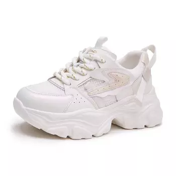 Кроссовки женские толстые низкие Hotwind, цвет Beige Gold