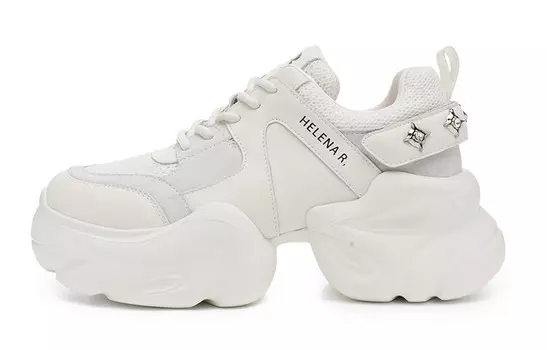 Кроссовки женские толстые низкие Hr, черный