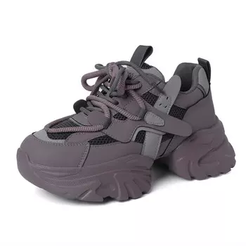 Кроссовки женские толстые низкие Huanai, цвет Apricot