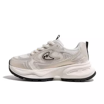 Кроссовки женские толстые низкие Huanqiu, бежевый