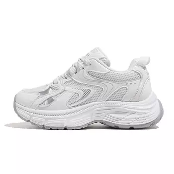 Кроссовки женские толстые низкие Huanqiu, цвет White Gray