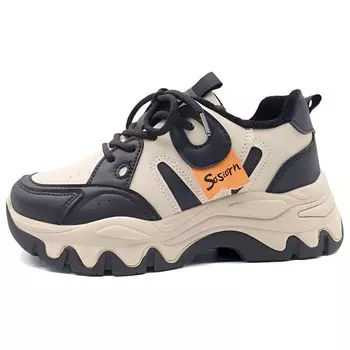 Кроссовки женские толстые низкие Jin Baichuan, черный