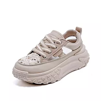 Кроссовки женские толстые низкие Johlin Dream, белый/зеленый