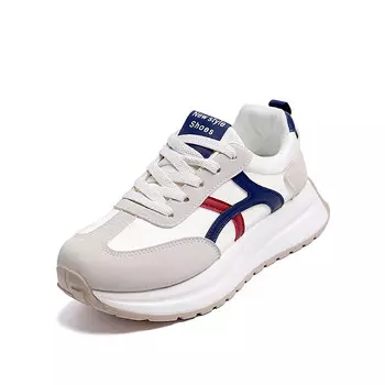 Кроссовки женские толстые низкие Johlin Dream, бежевый/синий