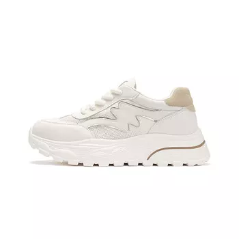 Кроссовки женские толстые низкие Josiny, бежевый/фиолетовый