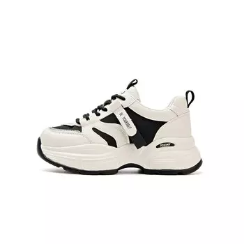 Кроссовки женские толстые низкие Josiny, бежевый/коричневый