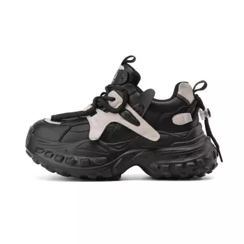 Кроссовки женские толстые низкие Josiny, черный/розовый