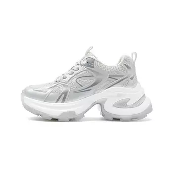 Кроссовки женские толстые низкие Josiny, цвет White/Gray