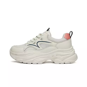 Кроссовки женские толстые низкие Kaiser, бежевый/синий