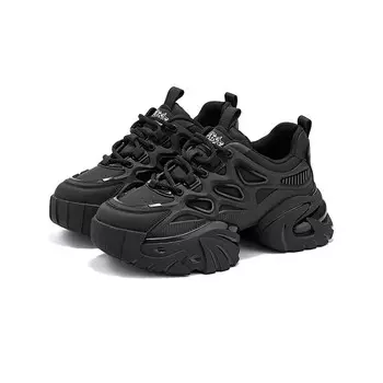 Кроссовки женские толстые низкие Kekafu, черный