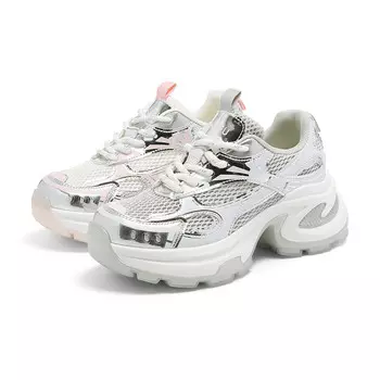 Кроссовки женские толстые низкие Kekafu, розовый