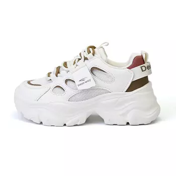 Кроссовки женские толстые низкие коричневый Deerway