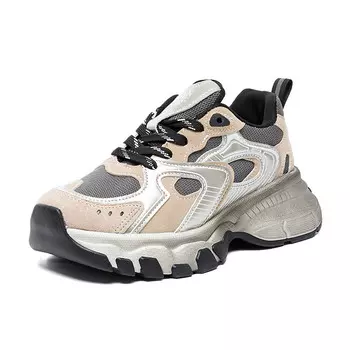 Кроссовки женские толстые низкие La Chapelle, цвет Champagne