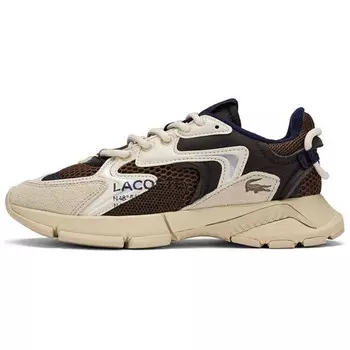 Кроссовки женские толстые низкие Lacoste, цвет Brown/light brown