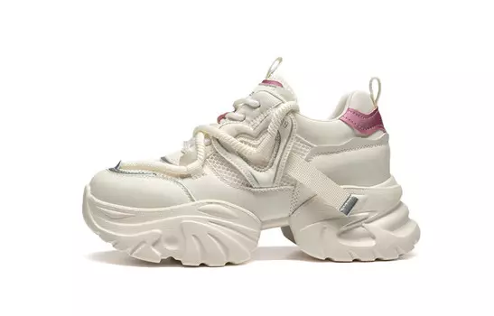 Кроссовки женские толстые низкие Leaveland, белый