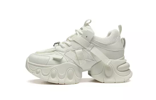 Кроссовки женские толстые низкие Leaveland, белый