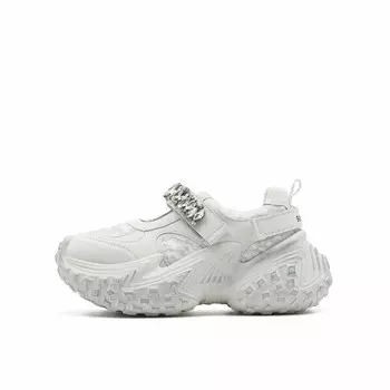 Кроссовки женские толстые низкие Little Sue, белый