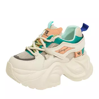 Кроссовки женские толстые низкие Luji, розовый