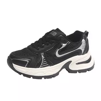 Кроссовки женские толстые низкие M.M Party, серебряный