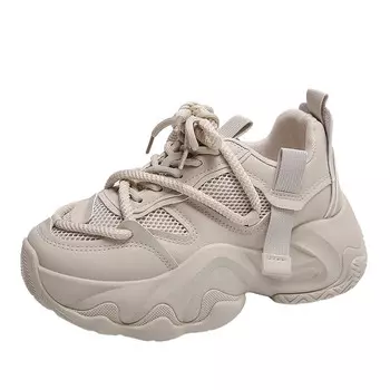 Кроссовки женские толстые низкие M.M Party, белый