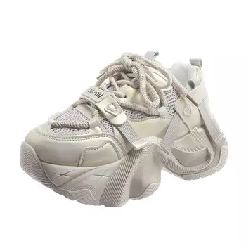 Кроссовки женские толстые низкие M.M Party, черный