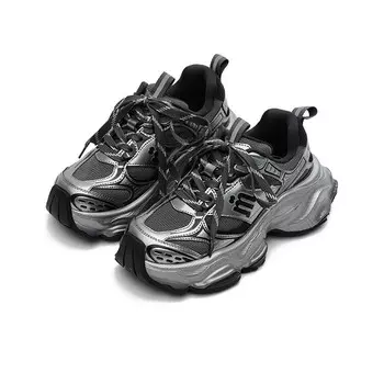 Кроссовки женские толстые низкие Masoomake, цвет Extreme Night Black