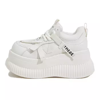 Кроссовки женские толстые низкие Milan Love Song, белый