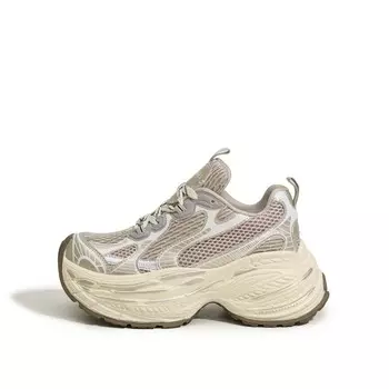 Кроссовки женские толстые низкие Milan Love Song, цвет Champagne