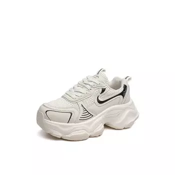 Кроссовки женские толстые низкие Moon Buds, белый