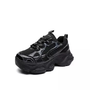 Кроссовки женские толстые низкие Moon Buds, черный