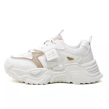 Кроссовки женские толстые низкие Mulinsen, бежевый/хаки